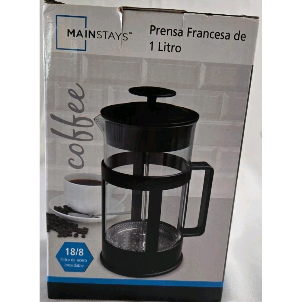 Coffee Plunger Press Tea Coffee Maker French Style W Stainless Filter Glass